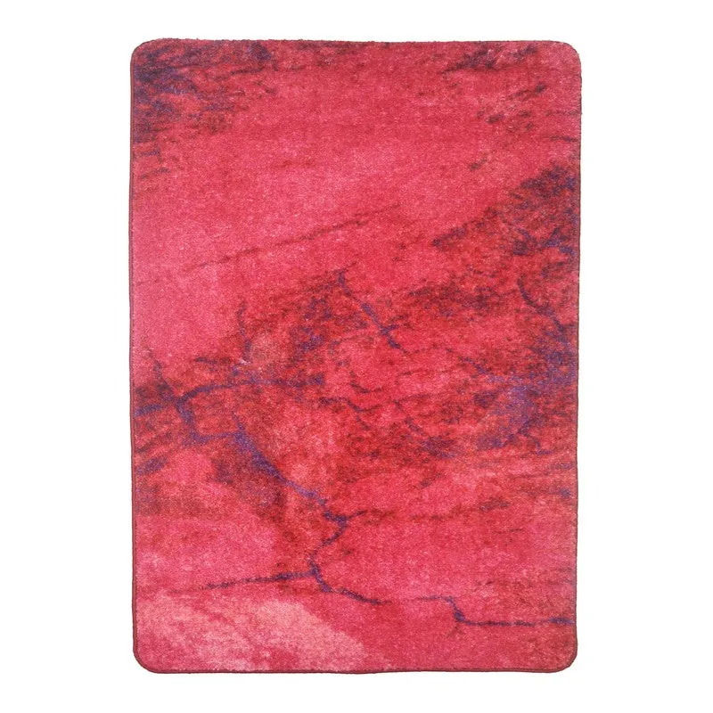 Ivron Abstract Micro Fiber Area Rug - Pink,Red media 1