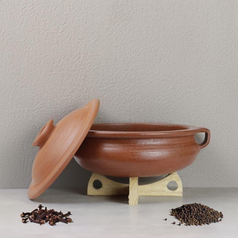 Dilaab Urali Clay Pot With Lid Brown 2000 mL / 10 Inches media 3