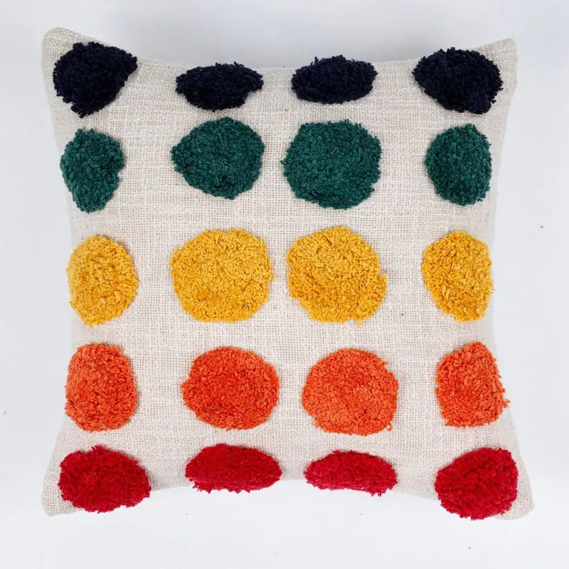 Vibgyor Dots Tufted Cushion Cover Set - Set Of Two media 6