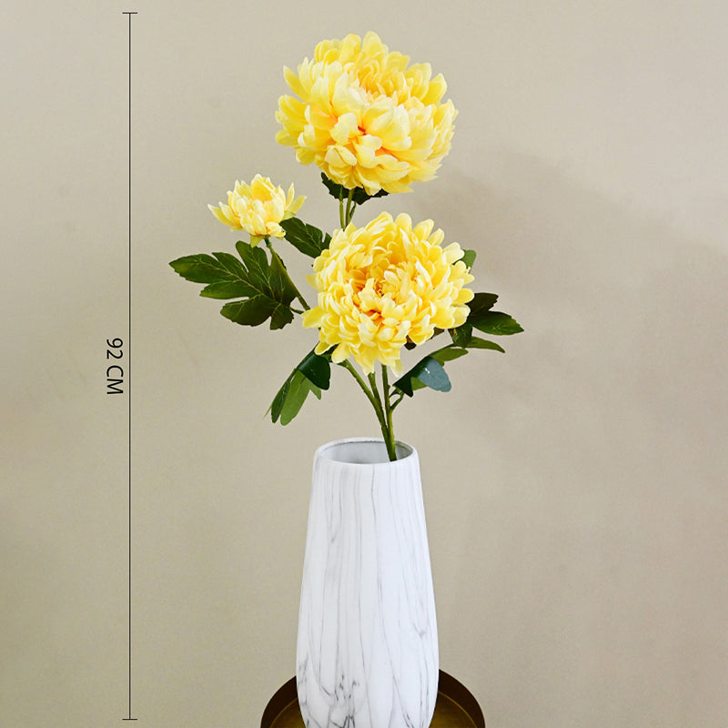 Artificial Peony Flower Stick - Yellow media 5