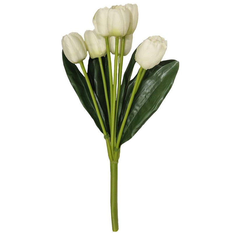 Classic Artificial Flower Tulip - White media 6