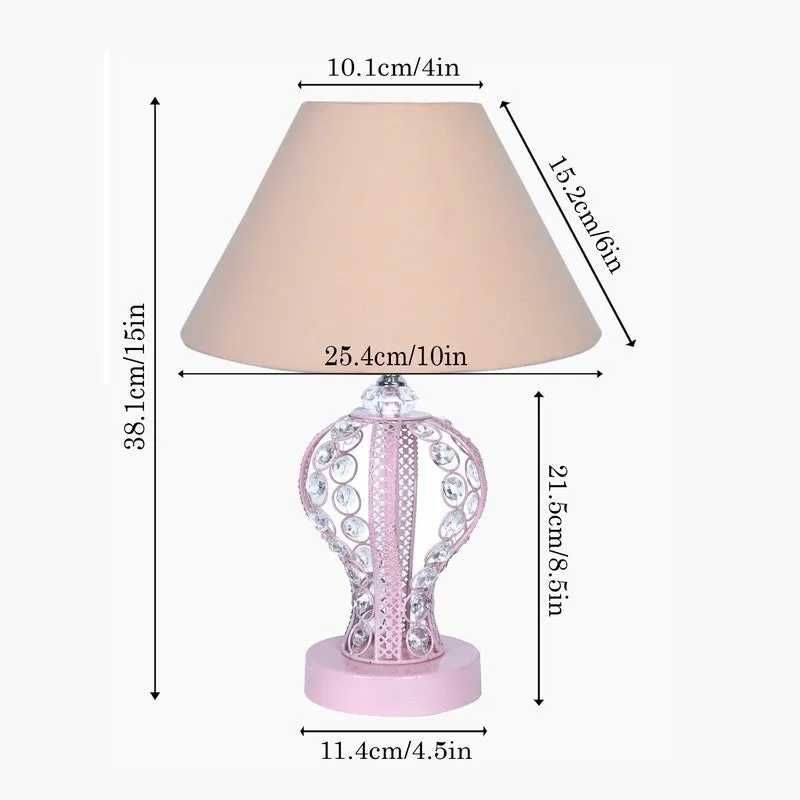 GlowElite Premium Metal Table Lamp - Pink media 7