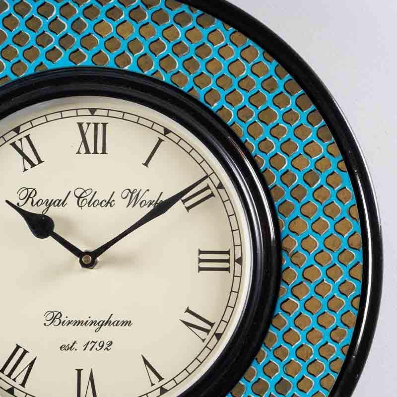 Scaley Handpainted Wall Clock - Blue media 4