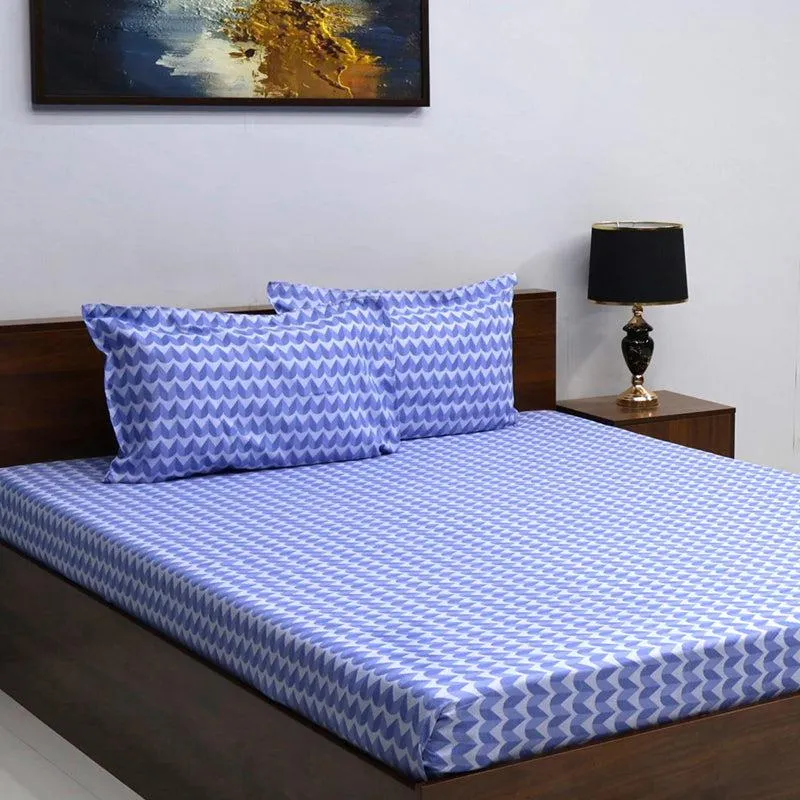 Januja Zig Zag Microfiber Bedsheet - 110 GSM media 3