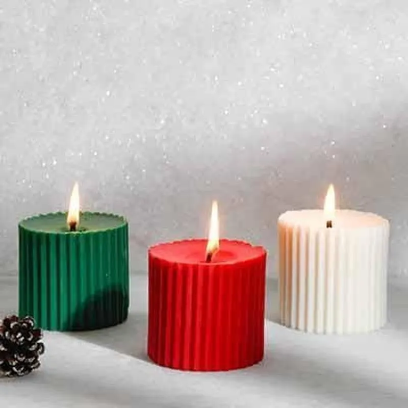 Combo of 3 Scented 'Faith' Pillar Candles media 3