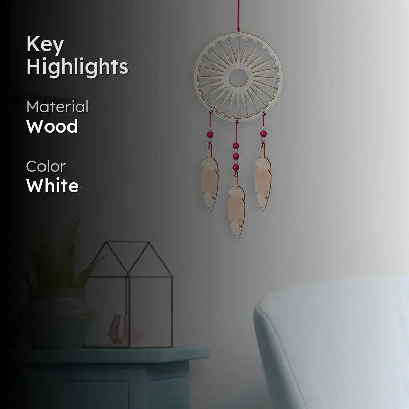 Chakra Charm Dream Catcher - White media 2