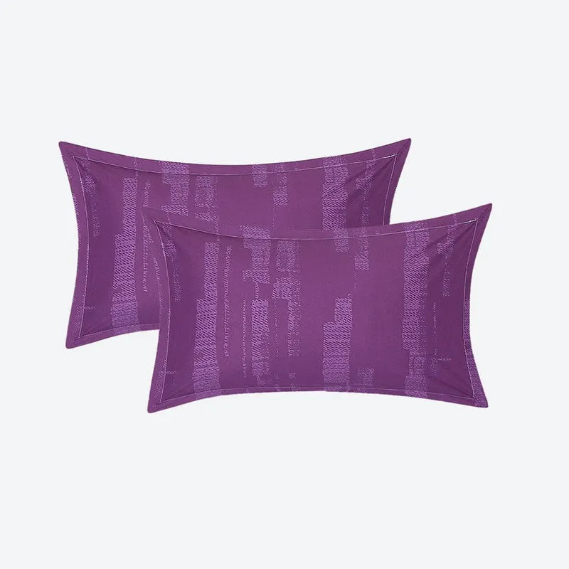 Monte Carlo Petal Story Cotton Bedsheet (White,Purple) - 104 TC media 9
