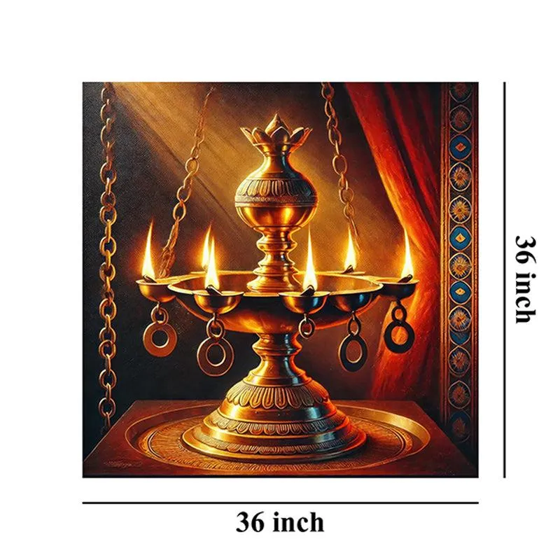 Brass Lamp Glow Wall Painting media 7