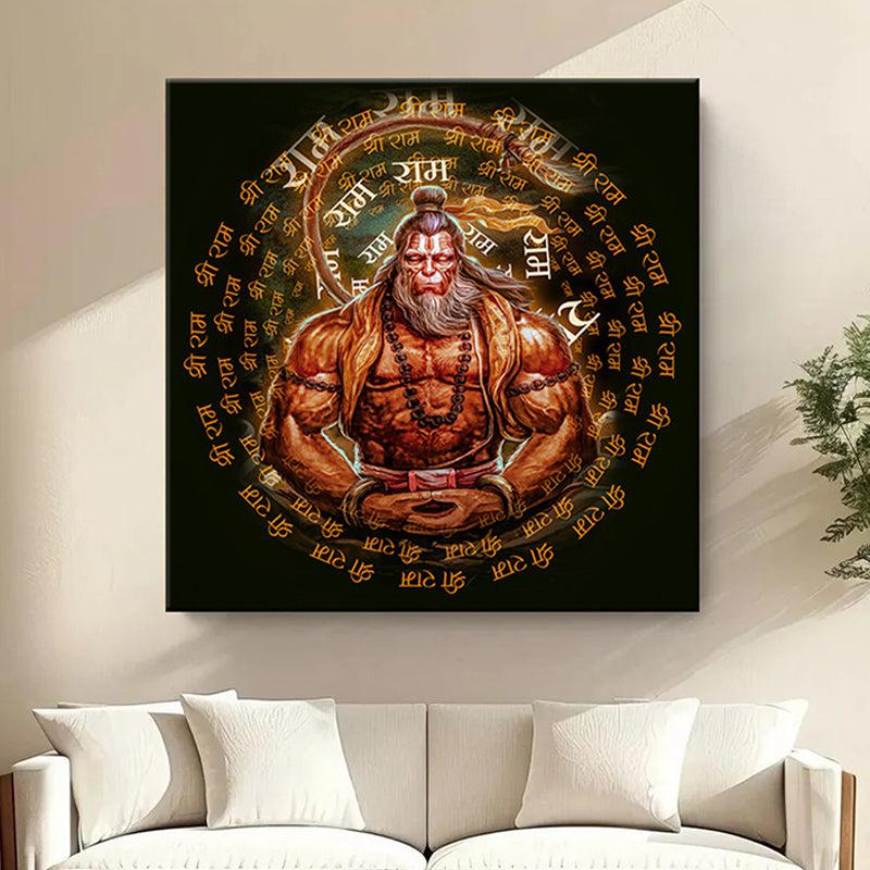 Mahabala Hanuman Poy Canvas Wall Painting