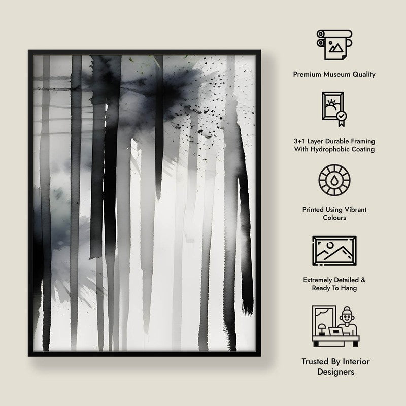Ink Trails Framed Canvas Wall Painting media 7