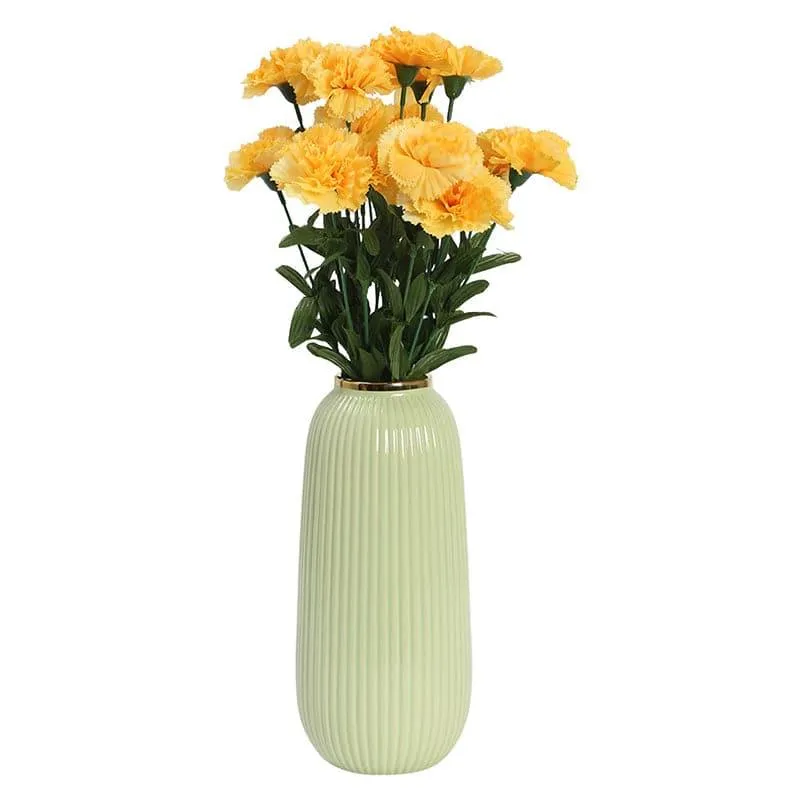 Faux Carnation Bunch (Yellow) - Set Of Two media 3