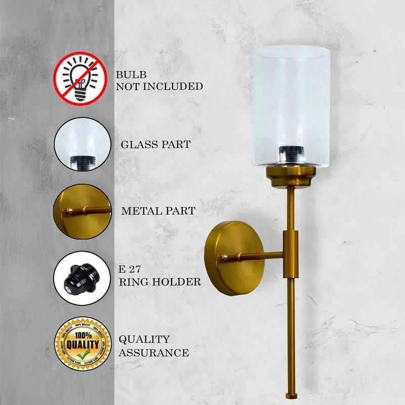 RadianceFlex Multi-Style Glass & Metal Wall Lamp - Gold media 6