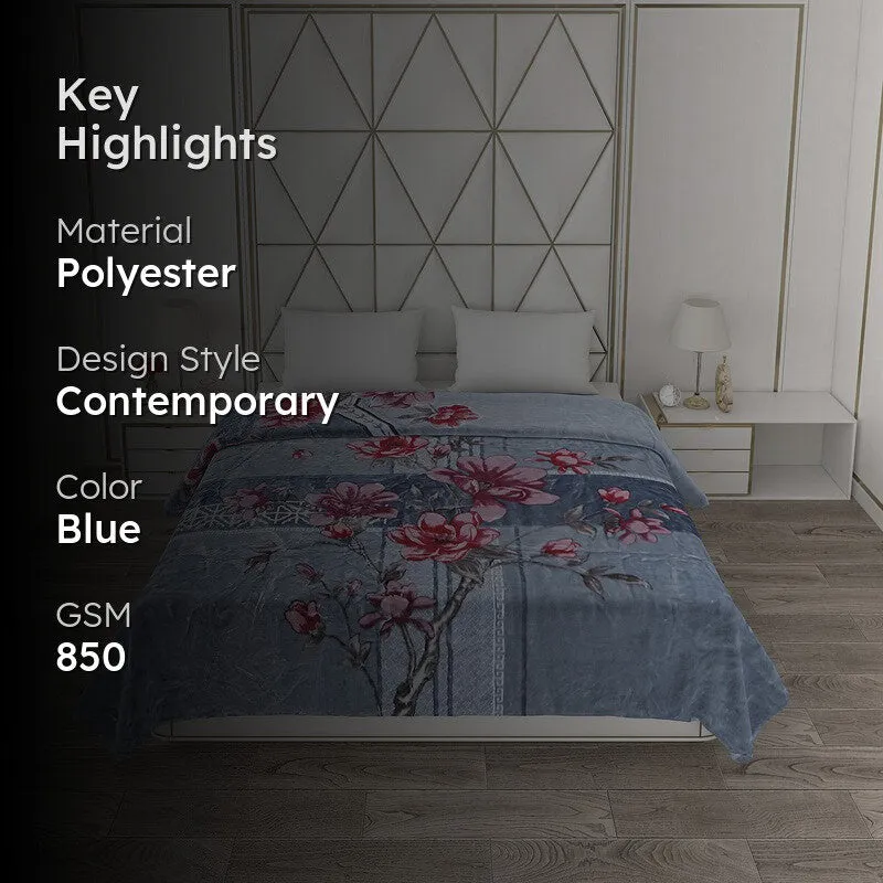 Monte Carlo Blossom Dreamscape Reversible Blanket - 850 GSM media 2
