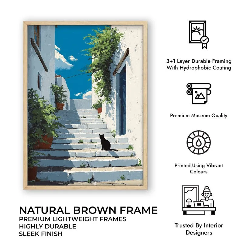 Secret Passage Canvas Wall Painting - Brown Frame media 10