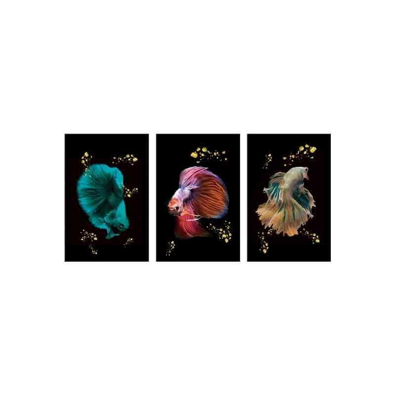 Underwaters Poly Canvas Wall Art - Three Piece Set media 5