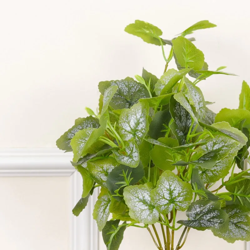 Artificial Frosted Grape Ivy Leaf Plant With Black Fiber Pot - 1 Feet media 6