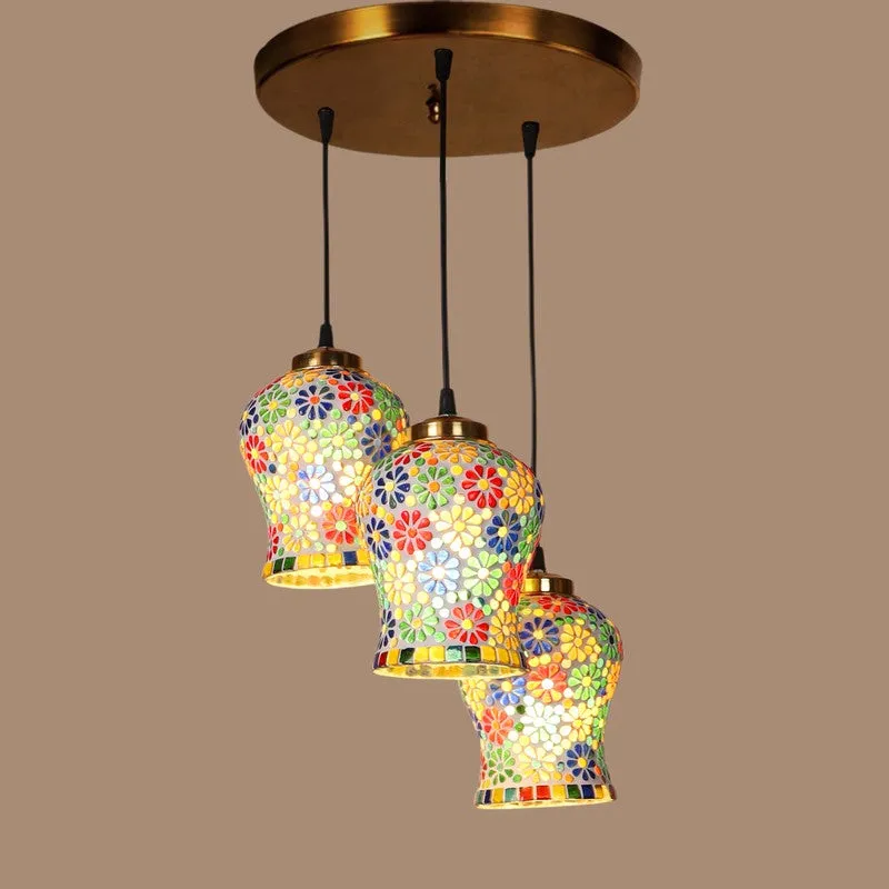 NoorFrost Glass Ceiling Lamp - Multicolor media 4