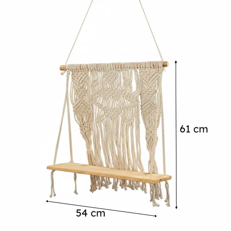 Knot Safe Macrame Wall Shelf media 6
