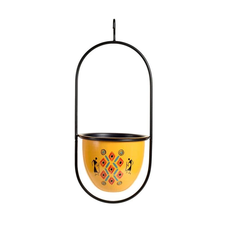 Yellow Love Oval Hanging Planter media 3
