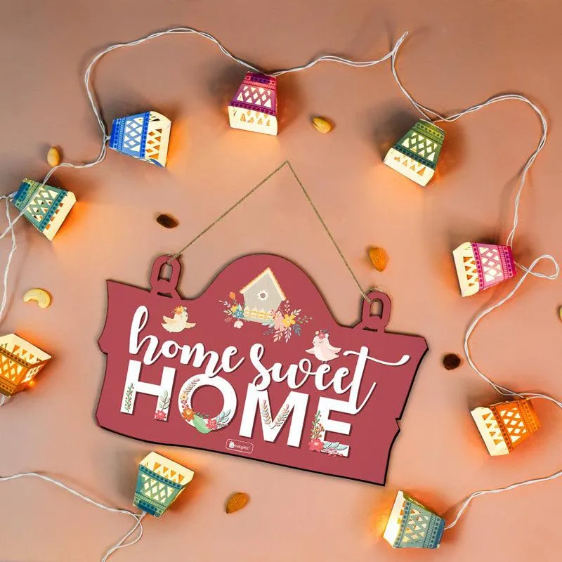 Sweetest Home Wooden Wall Accent (Red) - Two Piece Set media 1