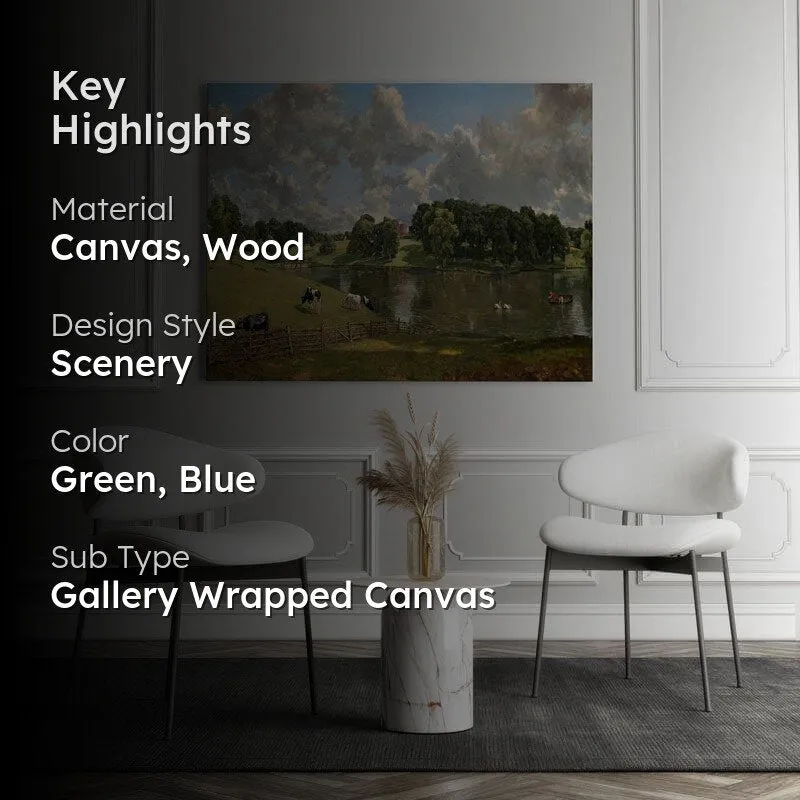 Wivenhoe Park Canvas Painting - John Constable - Gallery Wrap media 2