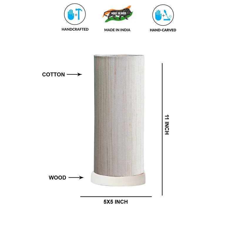 Esto Tower Wooden Table Lamp - Grey,White media 6