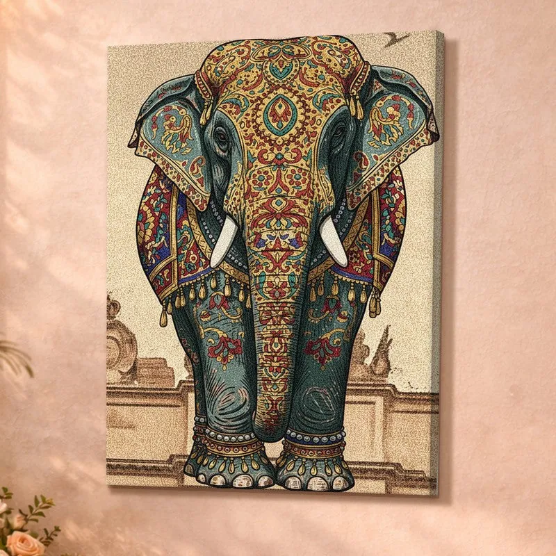 Maharaja Elephant Canvas Wall Art & Paintings media 4