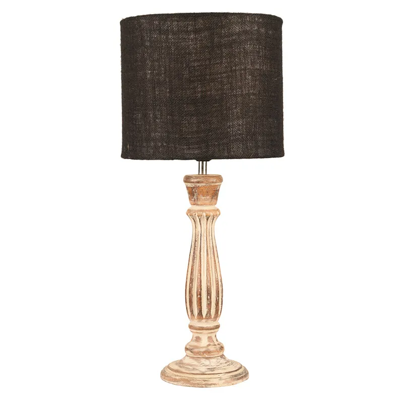 Whittle Glow Fabric Table Lamp - Black,Brown media 4