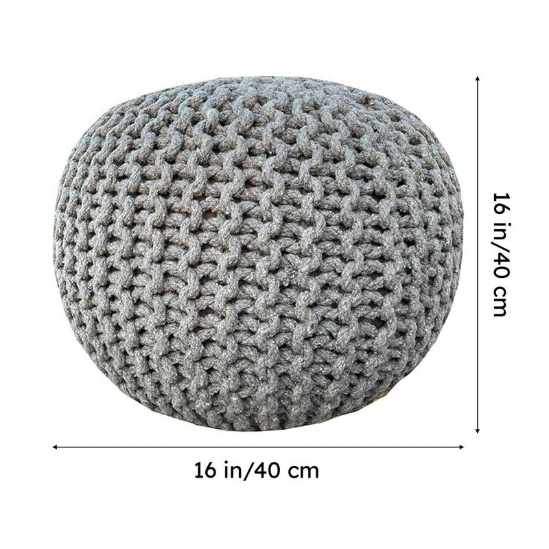 Cuna Cotton Pouffe - Grey image 6