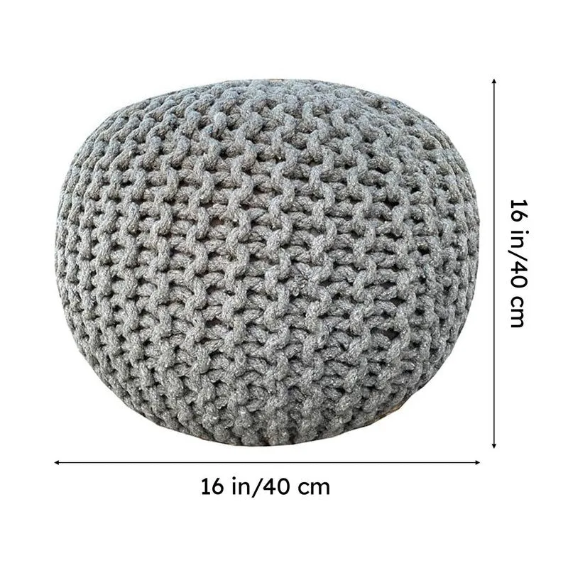 Cuna Cotton Pouffe - Grey media 6