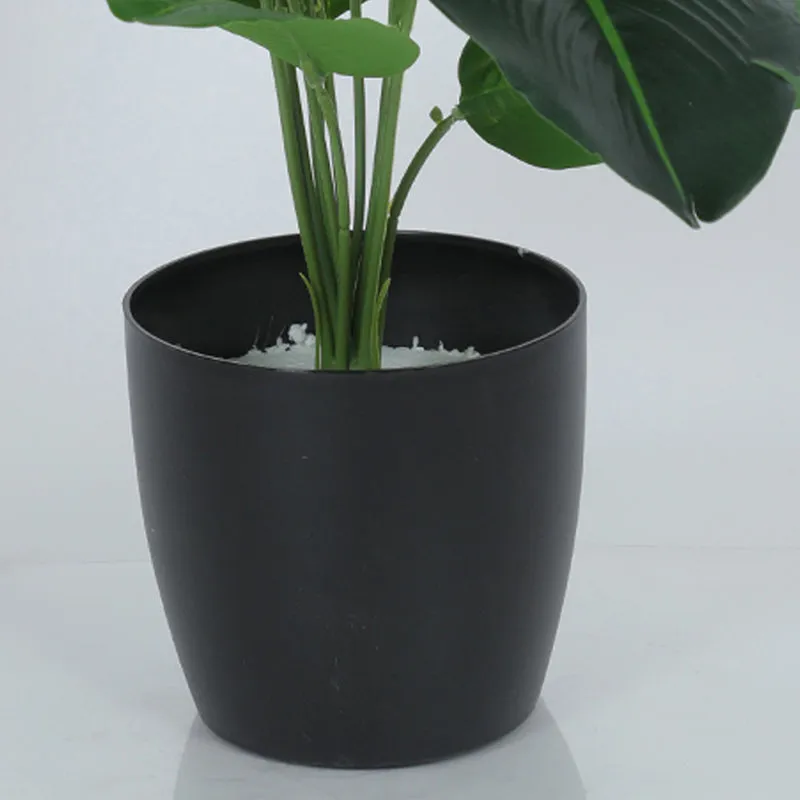 Wild Folia Artificial Banana Plant With Black Plastic Pot - 1.8 Feet media 3