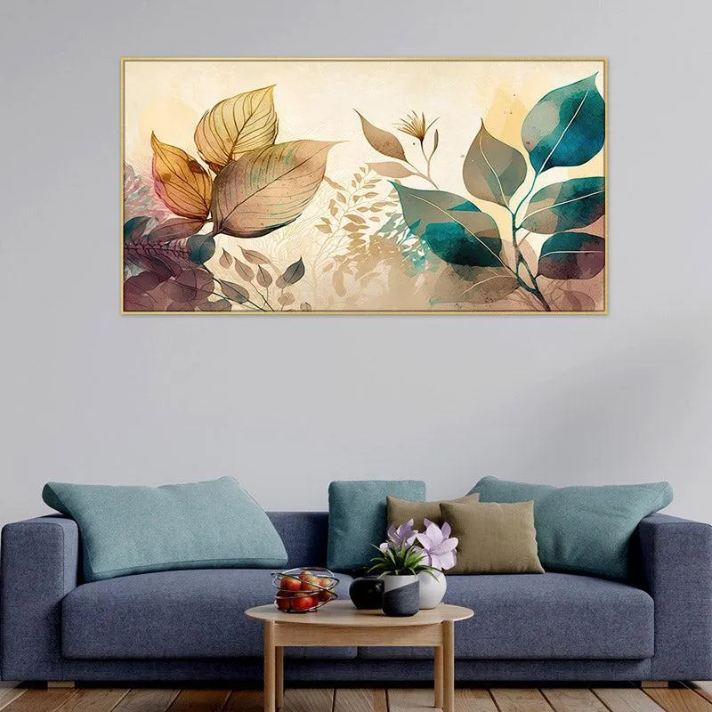 Midria Leaf Wall Painting With Frame media 3