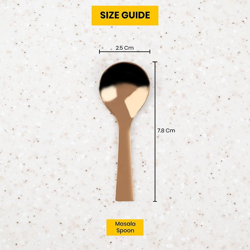 Umava Premium Gold Stainless Steel Masala Spoon Set of 6 image 7