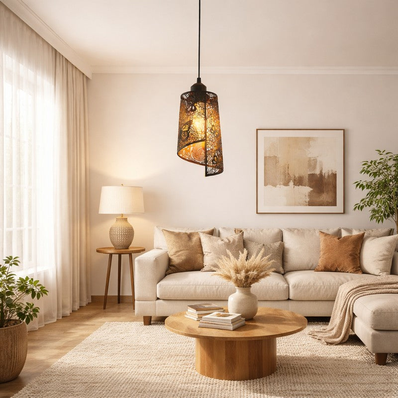 Botanic Butterfly Metal Ceiling Lamp