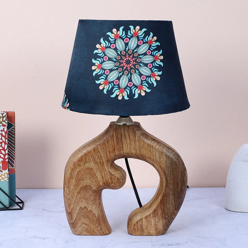 Toile Stag Printed Mango Wood Table Lamp - Multicolor media 2