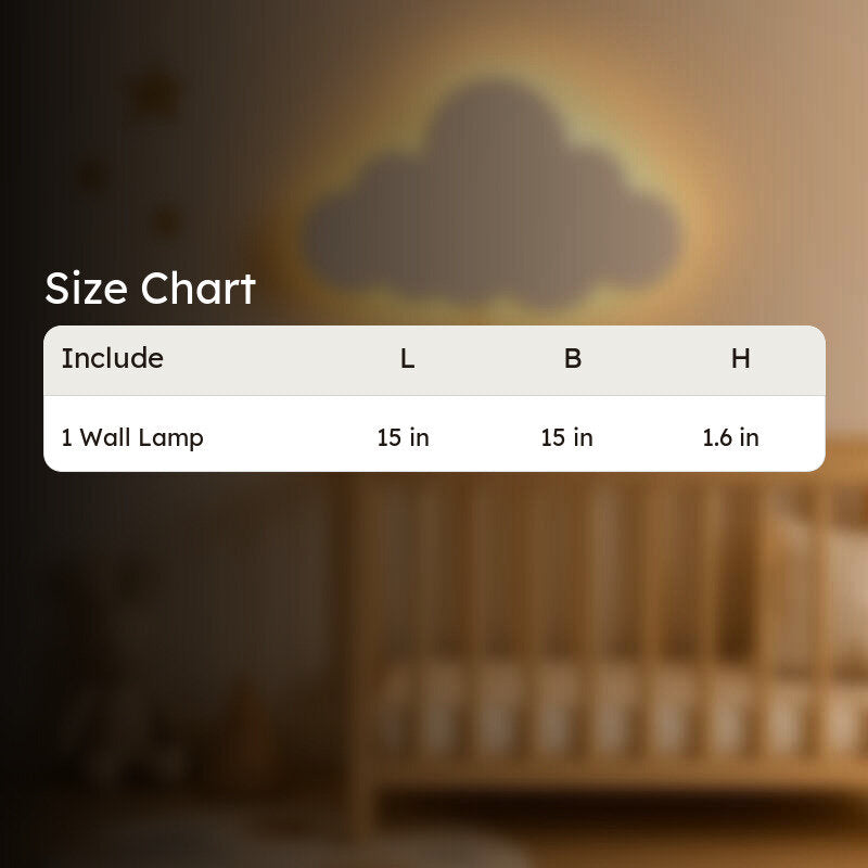 Snuggle Cloud Battery Operated MDF Wall Lamp - White media 12