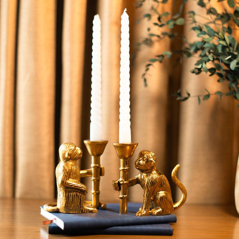 Monkey Guard Candle Holder - Set Of Two media 4
