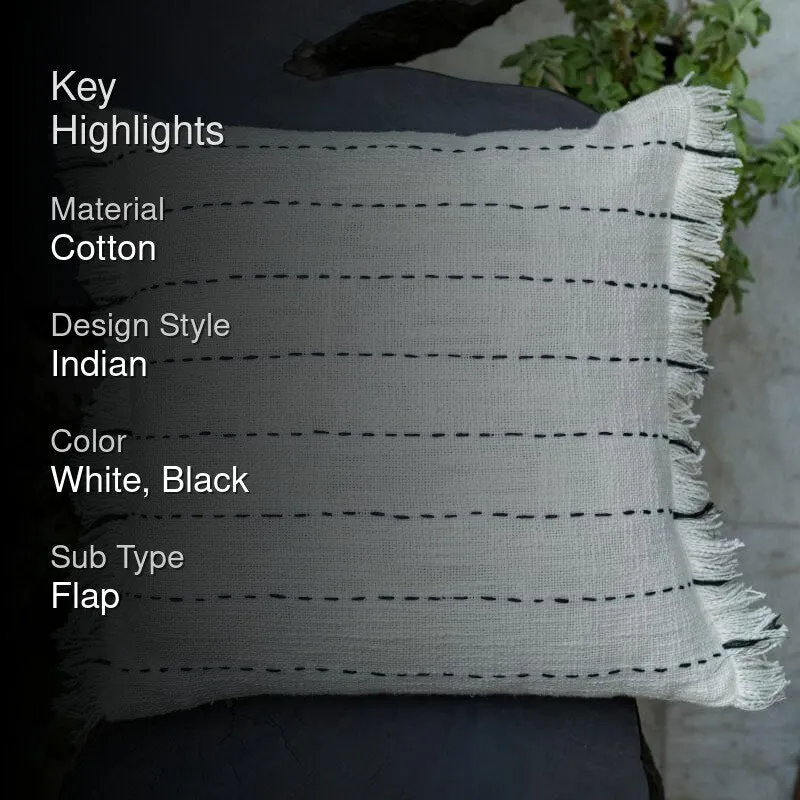 Dottie Embroidered Cotton Cushion Cover media 2