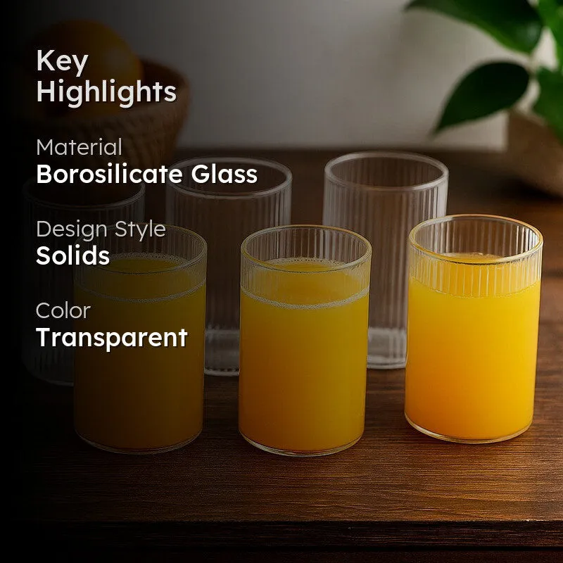 Tall Frosted Drinking Glasses (295 mL) - Set Of Six media 2