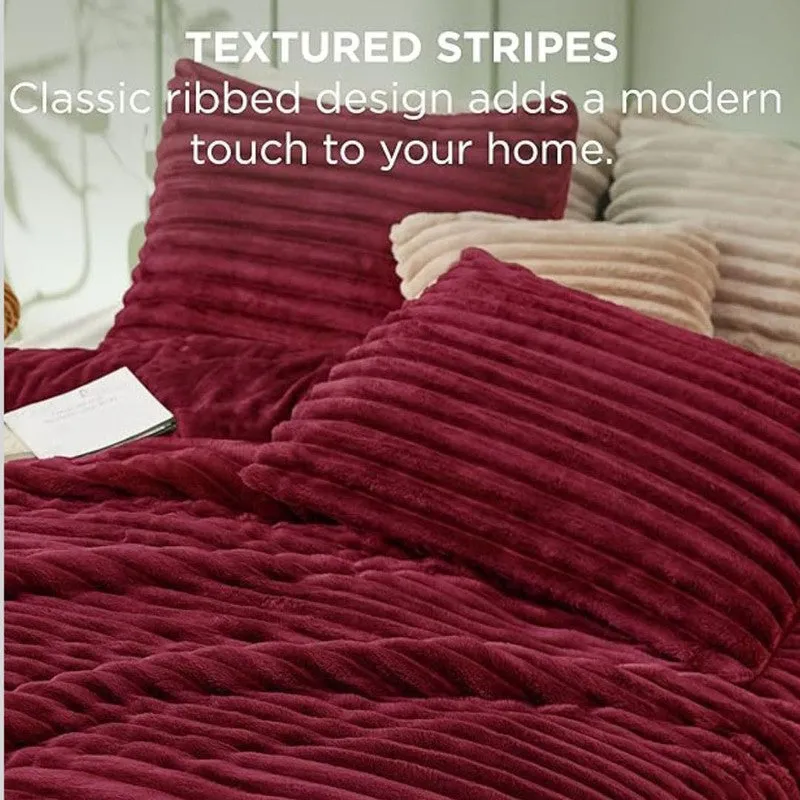 SleepScape Faux Fabric Blanket (Maroon)- 300 GSM media 5