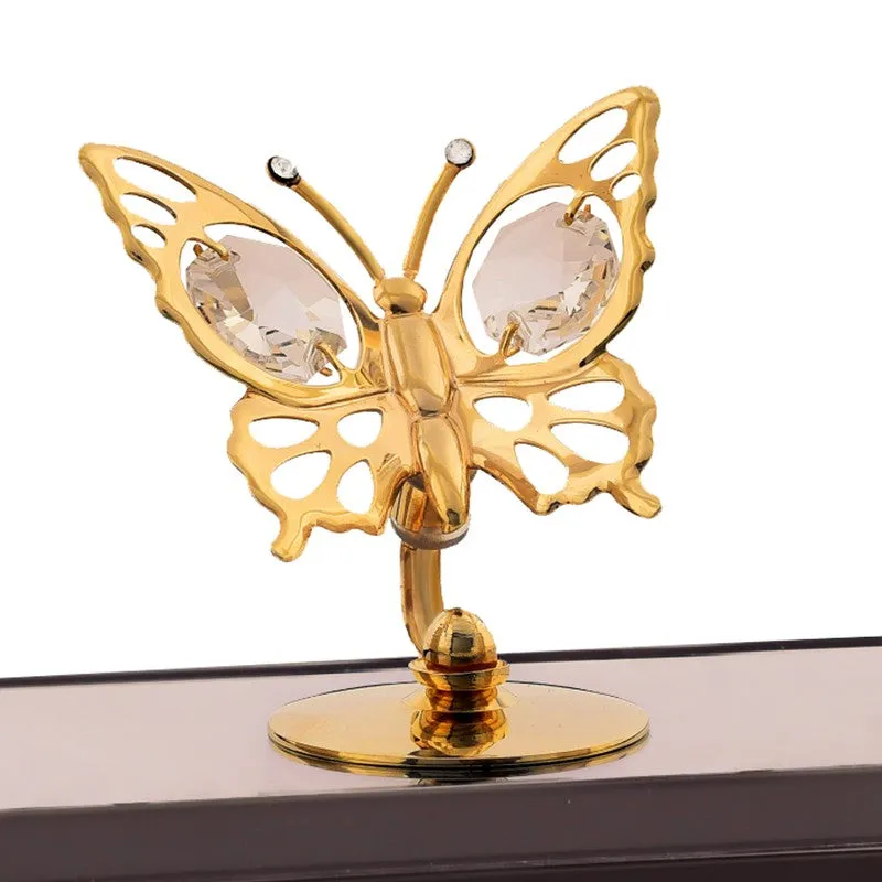 Golden Flutter 24K Gold Plated Mild Steel Showpiece media 5