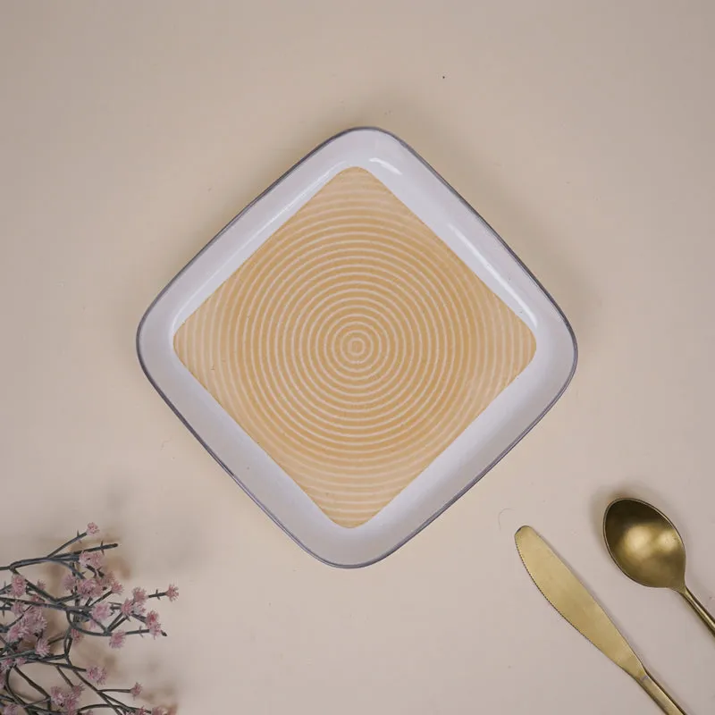 Trovo Yellow Square Snack Plate - Set Of Two media 5