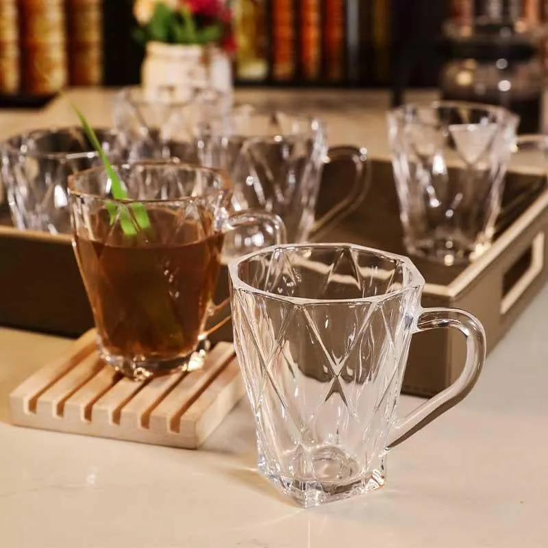 Rica Glass Tea Cup (180 mL Each) -  Set of Six media 1