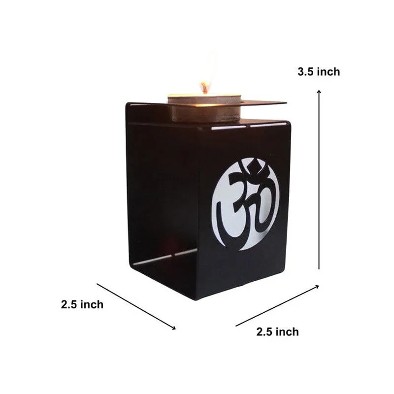 Om Shakti Tealight Candle Holder - Set Of Two media 4