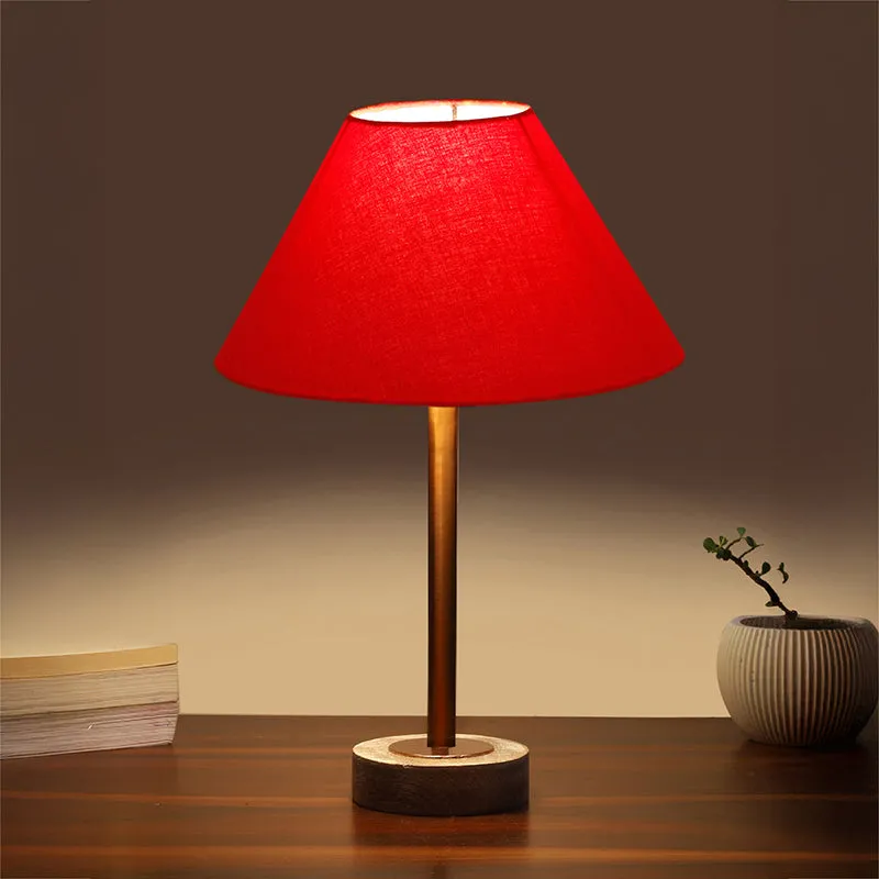 Cotin II Rodin Wooden Table Lamp - Red,Copper,White media 1