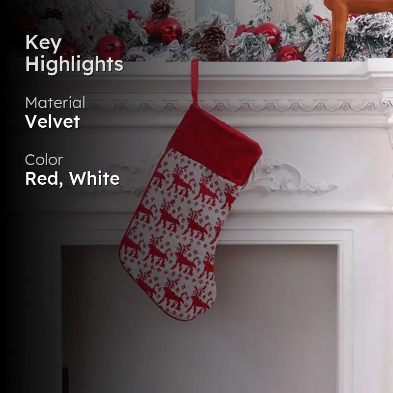 Toe-tally Stocking Christmas Ornament - Red & White media 2