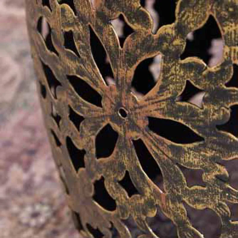 Carved Antiqua Iron Stool media 5