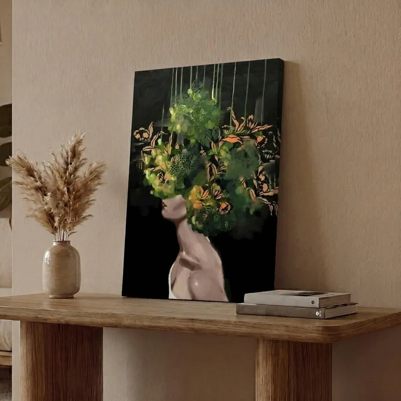 Garden Bloom Girl Canvas Wall Painting media 1