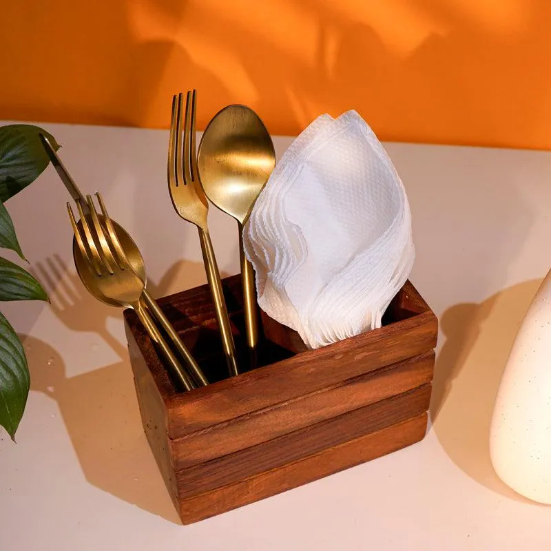 Timber Tidy Wood Cutlery Stand media 3