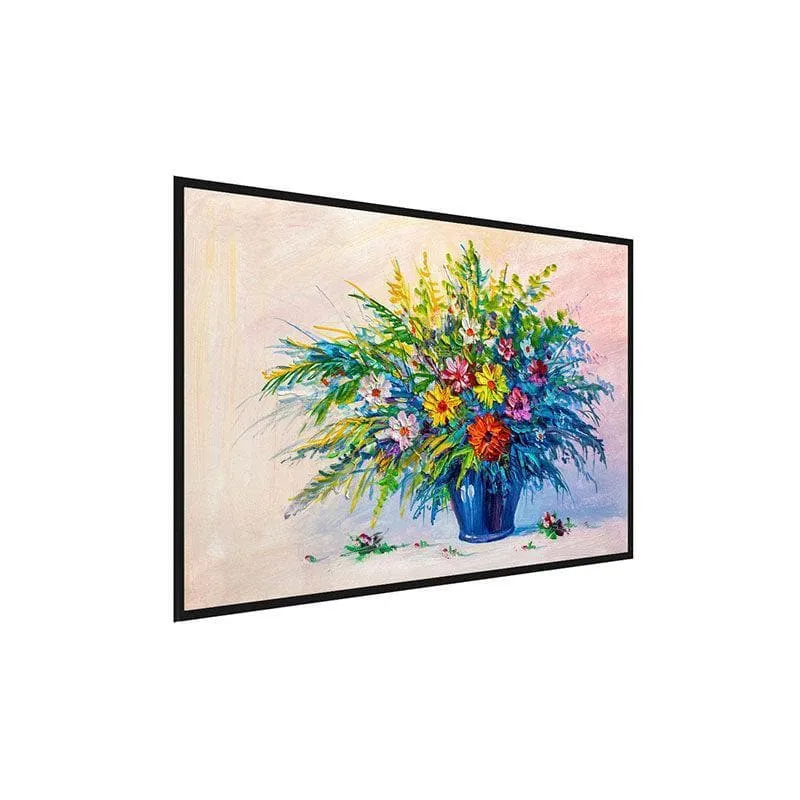 Bouquet of flowers Violet Canvas Wall Painting - Black Frame media 3